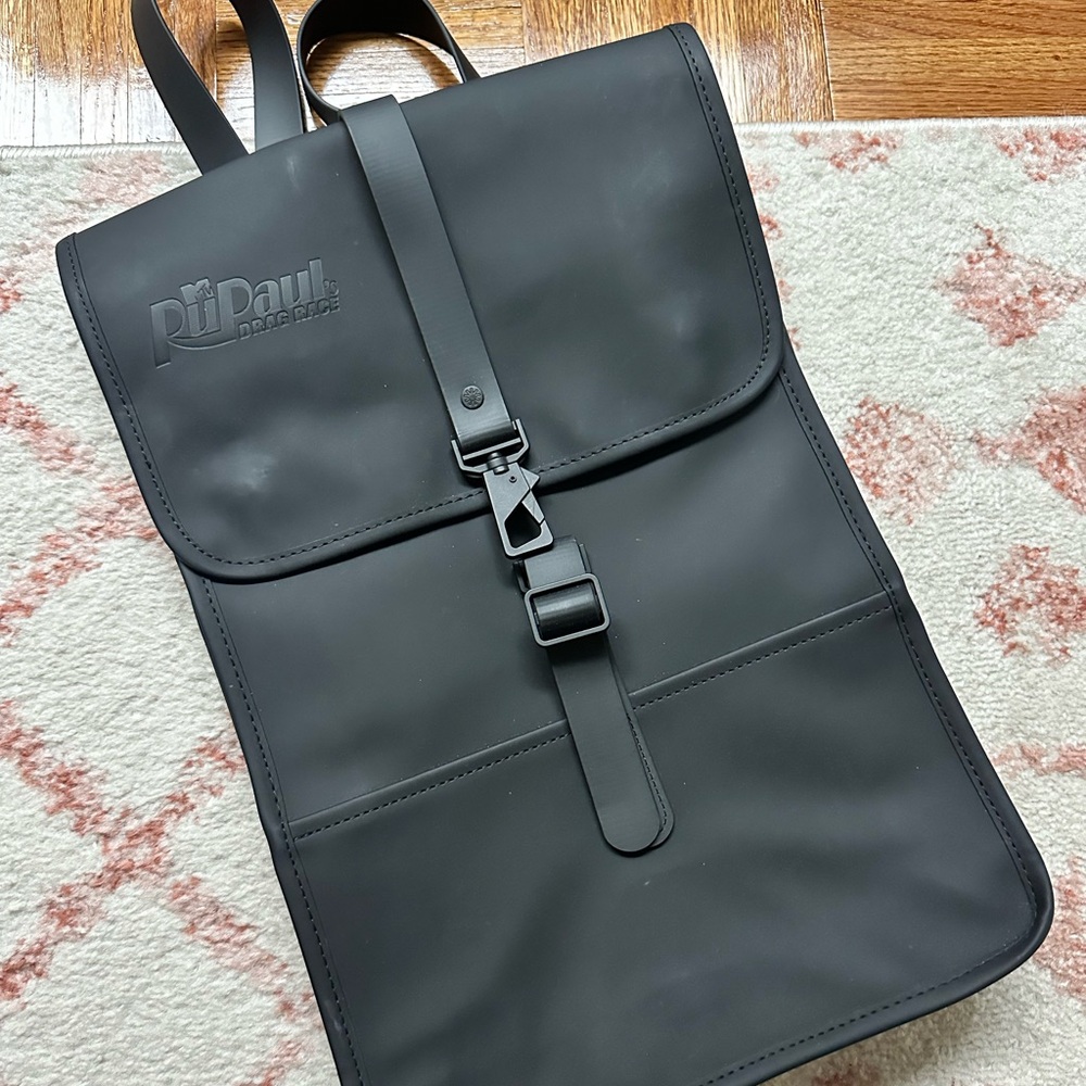 Rains Black Backpack
